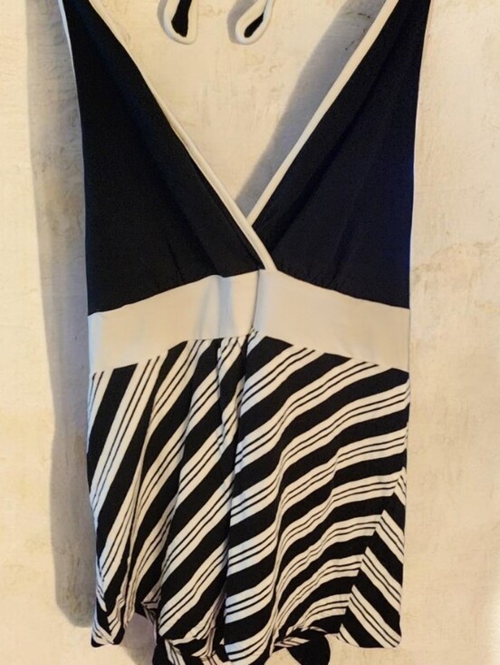 Gitano Dresses & Skirts - Black and White Striped Halter Top